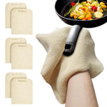 Load image into Gallery viewer, Terry Cloth Pot Holders for Kitchen 9 x 12 Inch Pack of 6 Natural Color Hot Pads for Kitchen Washable Pot Holder with Hand Hole Thick Cotton 460 F Heat Resistant Pot Holders
