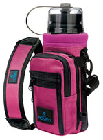 Load image into Gallery viewer, Water Bottle Holder Pink Bottle Carrier Cooler w Adjustable Shoulder Strap
