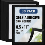 Load image into Gallery viewer, 30 Pack Magnetic Sign Holder 8.5 x 11 inch with Adhesive Back Magnetics Poster Frame Magnetic Paper Holder Reusable Adhesive Frames Magnet Frame for Wall Windows   Magnet Document Holders