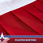 Load image into Gallery viewer, 2 Pack USA Pleated Fan Flag 1.5x3 Ft American USA Bunting Decoration Embroidered

