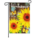 Load image into Gallery viewer, G128 Garden Flag Welcome Sunflowers and Butterflies  12x18 Inch  Printed Blockout Polyester  Everyday Decoration