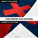 Load image into Gallery viewer, G128 Combo Pack: 5 Ft Tangle Free Aluminum Spinning Flagpole (Silver) &amp; Christian Flag 2x3 Ft, LiteWeave Pro Series Printed 150D Polyester  Pole with Flag Included