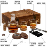 Load image into Gallery viewer, Whiskey Gift Set 14 pcs Whiskey Bottle Old Fashioned Glasses in Wodden Box Gift
