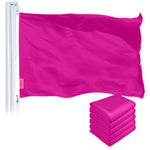 Load image into Gallery viewer, Solid Pink Color Flag 3x5 Ft 5Pack Printed 150D Polyester By G128