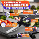 Load image into Gallery viewer, Kitchen Scissors for Food – 2 in 1 Cutting Board Scissors &amp; Knife with Locking Mechanism &amp; Stainless Steel Blades – Multifunctional Kitchen Shears for Effortless Chopping Slicing &amp; Meal Prep