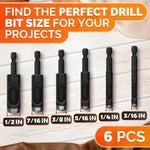 Load image into Gallery viewer, Leather Hole Punch Tool Set   6 Pcs Drill Bits 3 16  1 4  5 16  3 8  7 16  1 2    High Precision Leather Punch Tool for Belts Fabric and Crafts   Durable Carbon Steel Sharp and Efficient