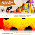 Load image into Gallery viewer, G128 Combo Pack: Garden Flag Stand Black 36 in x 16 in &amp; Garden Flag Happy Halloween Decoration Two Witchy Gnomes 12x18 DoubleSided Blockout Fabric