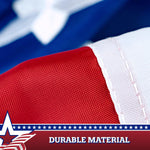 Load image into Gallery viewer, 2 Pack USA Pleated Fan Flag 1.5x3 Ft American USA Bunting Decoration Embroidered
