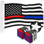 Load image into Gallery viewer, Thin Blue &amp; Red Line State Flag 2x3FT 10Pack Embroidered Polyester By G128
