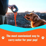 Load image into Gallery viewer, Dog Water Bottle with Flip Open Cup &amp; Squirt Feature Without Leash   Portable Pet Water Dispenser Grip Handle Attaches to Your Leash Clutter Free Hikes Runs Walks Travel   Holds 12 Fl Oz Water