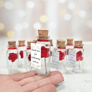 Personalized Wedding Favors for Guests Unique Customized Wedding Party Souvenirs Save the Date Gifts Pack of 10 Creative Bottles (Red Roses Write Your Text Set of 10)