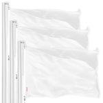 Load image into Gallery viewer, Solid White Color Flag 3x5 Ft 3 Pack Printed 150D Polyester
