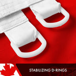 Load image into Gallery viewer, G128 3 Pack: Canada Canadian Flag  6x10 Ft  Double ToughWeave Series Double Sided Embroidered 210D Polyester  Country Flag, Embroidered Design, Indoor/Outdoor, Brass Grommets, Heavy Duty, 3ply
