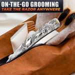 Load image into Gallery viewer, Straight Razor Carbon Steel Blade 11.4 in Secure Grip for Shaving