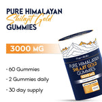 Load image into Gallery viewer, Pure Himalayan Shilajit Gold Gummies 3000 mg   Shilajit Gummies for Men &amp; Women