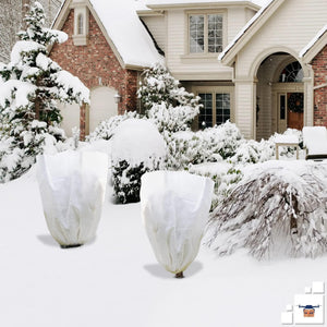 Pack of 2 White Winter Plant Covers 31.6x47 inch Freeze Protection Plant Winter