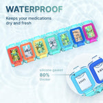 Load image into Gallery viewer, Weekly Medicine Pill Organizer Waterproof 7 Day Large Pill Box Daily Pill Case Cute Vitamin Organizer Portable Pill Container Travel Pills Holder XL Supplement Medication Dispenser One a Day

