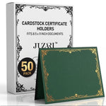 Load image into Gallery viewer, 50 Pack Premium Green Certificate Holders 8.5 x 11 inch Heavyweight 300gsm Cardstock Diploma Holder &amp; Certificate Folder Award Certificate Folders for Graduation with Gold Foil Diploma Cover