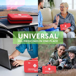 Load image into Gallery viewer, Small First Aid Kit for Car Office 121 Pieces Sturdy Red EVA Travel First Aid Kit with Zip Carabiner Waterproof Basic First Aid Kit for Home Portable Mini Emergency First Aid Kit Travel