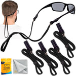 Load image into Gallery viewer, Eye Glasses Holder Around Neck 4 Glasses Straps for Men Women Glasses Holder Strap Retainer Sunglass Holder Strap Eyeglasses Strap Lanyard (Black)