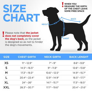 Lightweight Reversible Winter Dog Coat  M Size Warm Water Resistant Windproof