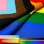 Load image into Gallery viewer, 2 Pack LGBT Progress Rainbow Pride Flag 3x5 Ft Printed 150D Polyester Indoor
