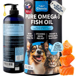 Load image into Gallery viewer, Fish Oil for Dogs and Cats  Skin and Coat Support Supplement for Pets  Omega 3 6 9 Fatty Acids  Itchy Skin, Shedding, Immunity, Joint  EPA DHA  Wild Caught Salmon and Pollock Food Topper