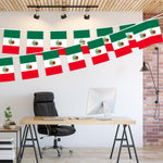 Load image into Gallery viewer, Mexico Mexican Bunting Banner Flag 8.2 x 5.5 Inch, Full String 33 Feet  Printed 150D Polyester, Decorations For Bar, School, Festival Events Celebration