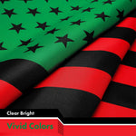Load image into Gallery viewer, G128 Combo Pack: American USA Flag 3x5 Ft &amp; Afro American Black Liberation BLM Flag 3x5 Ft  Both LiteWeave Pro Series Printed 150D Polyester, Brass Grommets