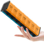 Load image into Gallery viewer, Extra Large Pill Organizer   XXL Vitamin Holder for Weekly Supplements   Double Sided Pill Box 7 Day with Big AM PM Compartments Huge Daily Medicine Dispenser 2 Times a Day Reliable and Easy to Use