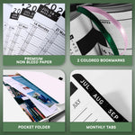 Load image into Gallery viewer, 2026 Hardcover Appointment Book Planner 8.5 x 11 inch Dark Green Large Tabbed Daily Hourly Weekly Planner Schedule Book 15 Minute time Slots Business &amp; Personal Planner Jan 2026 Dec 2026 Dark Green
