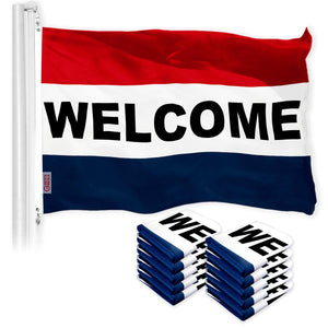 Welcome Sign Business Flag 3x5 Ft 10Pack Printed 150D Polyester By G128