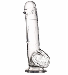 Realistic Dildo 9.5” Clear Suction Dildo Cup for Hands Free for Women for G Spot