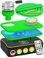 Load image into Gallery viewer, Green Hookah Set With Everything Premium Small Hookah Set For Travel With Case