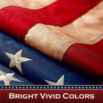 Load image into Gallery viewer, G128 5 Pack: American USA TeaStained Flag  2x3 Ft  ToughWeave Pro Series Pole Sleeve Embroidered 420D Polyester  Embroidered Stars