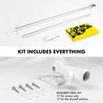 Load image into Gallery viewer, G128  6 Feet Tangle Free Spinning Flagpole (Silver) Gadsden Brass Grommets Printed 3x5 ft (Flag Included) Aluminum Flag Pole