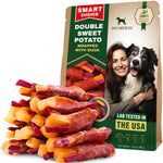 Load image into Gallery viewer, Sweet Potato Dog Treats &amp; Healthy Duck Chews 10.6 Oz Puppy Snacks &amp; Soft Bones for Large Medium Small Breeds Natural Dog Food &amp; Grain Free Rawhide Free Training Jerky Wraps