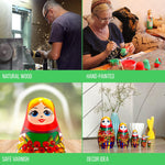 Load image into Gallery viewer, Nesting Dolls Set of 5 pcs Ukrainian Doll with Rowan Branches Matryoshka Doll
