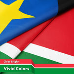 Load image into Gallery viewer, 3 Pack South Sudan Flag 3x5 Ft Printed 150D Polyester Country Flag Vibrant
