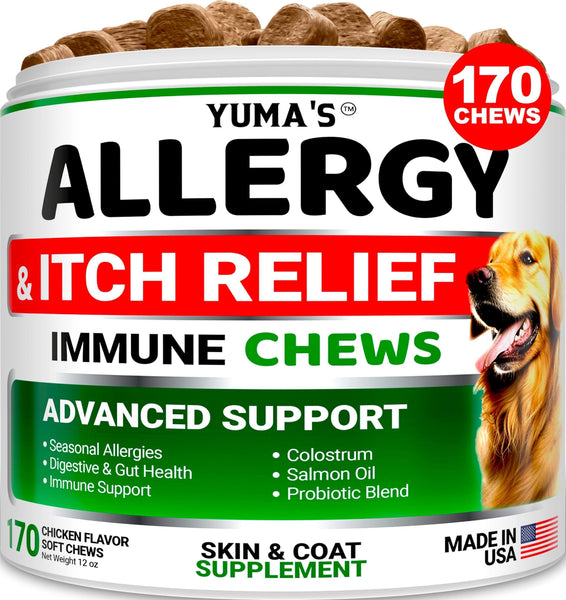 Dog Allergy Relief Chews Dog Itching Skin Relief Treatment Pills 170 T