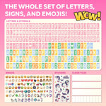 Load image into Gallery viewer, Pink Cinema Light Box with 312 Letters Emojis &amp; 3 Markers Led Light Box for Girl
