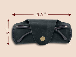 Soft Leather Glasses Case Slim Eyeglass Sleeve Case  Sunglass Case for Men and Women Retro Design Eyewear Case