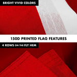 Load image into Gallery viewer, G128 Combo Pack: 5 Ft Tangle Free Aluminum Spinning Flagpole (White) &amp; Solid Red Color Flag 2.5x4 Ft, LiteWeave Pro Series Printed 150D Polyester  Pole with Flag Included