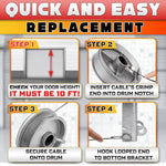 Load image into Gallery viewer, Garage Door Cables for 10 ft Door 11 ft 6 inch Long Heavy Duty 304 Steel Galvanized Cables Pack of 2 Corrosion Resistant Rust Proof Wire Durable Smooth Operation Easy Installation Reliable