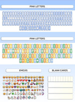 Load image into Gallery viewer, Blue Cinema Light Box with 312 Letters Emojis 3 Markers Led Board Decor for Girl