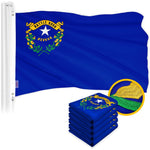 Load image into Gallery viewer, G128 5 Pack: Nevada NV State Flag  3x5 Ft  ToughWeave Series Embroidered 300D Polyester  Embroidered Design, Indoor/Outdoor, Brass Grommets