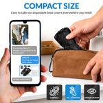 Load image into Gallery viewer, Black Disposable Shoe Covers for Indoors 16 x 5.75 Inch 100 Pack CPE Shoe Covers Disposable Non Slip Disposable Boot Covers Waterproof. Disposable Booties for Shoes Covers Elastic Band