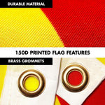 Load image into Gallery viewer, G128 Combo Pack: 6 Ft Tangle Free Spinning Flagpole (Black) &amp; South Vietnam Flag 3x5 Ft Printed 150D Polyester, Brass Grommets (Flag Included) Aluminum Flag Pole