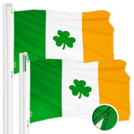 Load image into Gallery viewer, G128 2 Pack: Ireland Irish Shamrock Flag  2x3 Ft  ToughWeave Series Embroidered 300D Polyester  Embroidered Design, Indoor/Outdoor, Brass Grommets