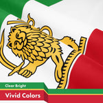 Load image into Gallery viewer, G128 10 Pack: Iran Lion Iranian Lion Flag  3x5 Ft  LiteWeave Pro Printed 150D Polyester  Country Flag, Indoor/Outdoor, Vibrant Colors, Brass Grommets, Thicker and More Durable Than 100D 75D Poly